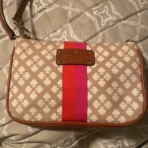 Kate Spade Linet wristlet stucco clutch